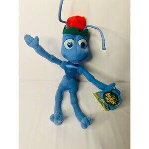 Disney Pixar A Bugs Life Special Edition FLIK 18" Plush Toy Santa Elf Hat Mattel